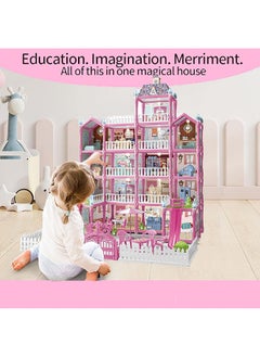 Doll House,Dream House for Girls Pretend Toys-5 Story 19 Rooms Dollhouse,Toddler Playhouse DIY Building Kids Gift for for 3-10 Year Old Girls. (Style1) - pzsku/ZE6213E4FE04BBD419FE8Z/45/_/1740282267/56878c0f-15cd-4aa9-93bf-db8864d71248