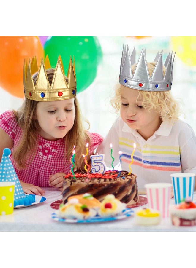 Bencailor - Birthday King Crown 2 Pcs Gold And Silver King Crowns Adjustable Golden Birthday Hat Birthday Party Accessory Set For Boys Kids Theme Birthday Dress Birthday Party Decoration - Image 1