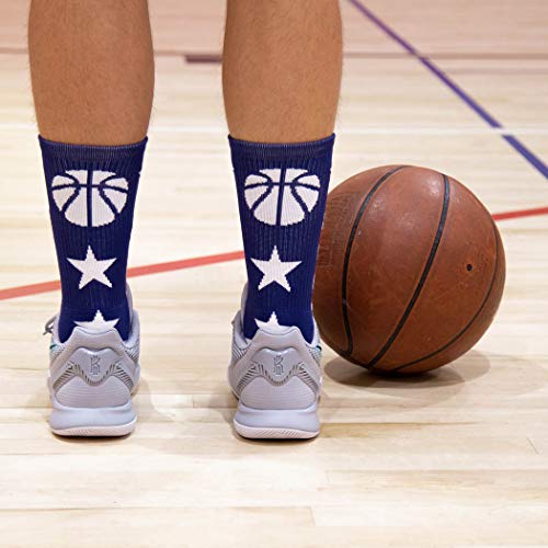 ChalkTalkSPORTS Basketball Performance Crew Socks - Patriotic Stars and Stripes - Basketball Mid-Calf Socks - Adult - Image 5