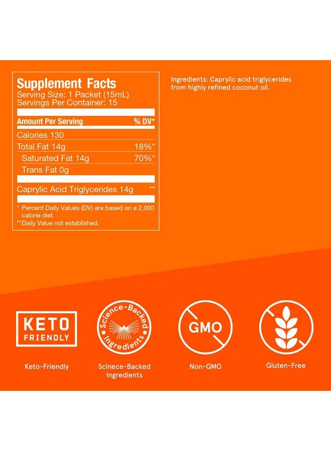 Bulletproof Brain Octane C8 MCT Oil Packets, Pack of 15, Keto Supplement for Sustained Energy - Image 2