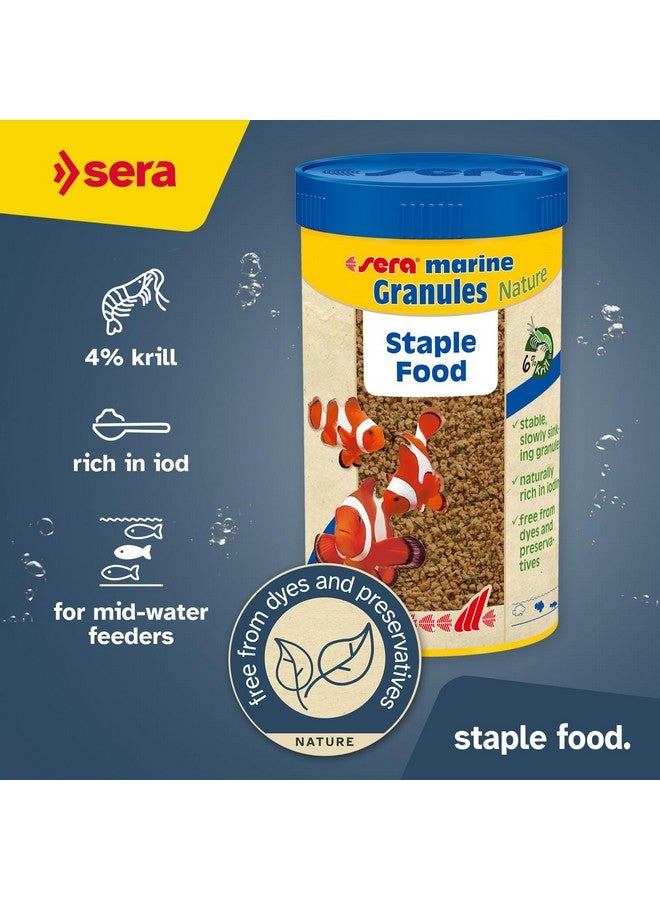 سيرا حبيبات سيرا البحرية، غذاء طبيعي أساسي، 3.5 أونصة | لأسماك المياه المالحة | خالٍ من الأصباغ والمواد الحافظة | مع الطحالب البحرية والسبيرولينا والكريل | مثالي للأسماك التي تتغذى في المياه المتوسطة والقاعية - Image 2