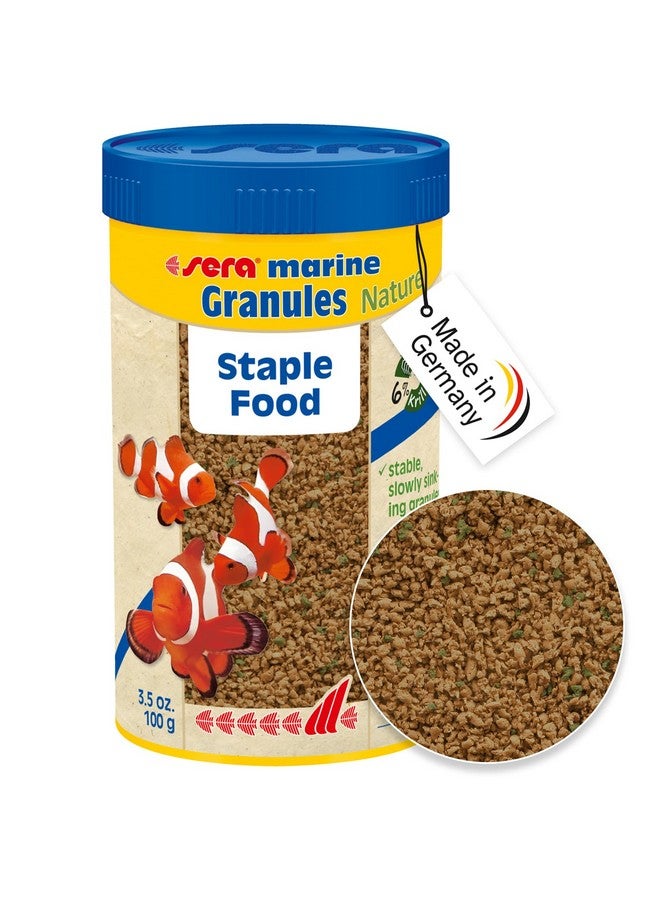 سيرا حبيبات سيرا البحرية، غذاء طبيعي أساسي، 3.5 أونصة | لأسماك المياه المالحة | خالٍ من الأصباغ والمواد الحافظة | مع الطحالب البحرية والسبيرولينا والكريل | مثالي للأسماك التي تتغذى في المياه المتوسطة والقاعية - Image 1