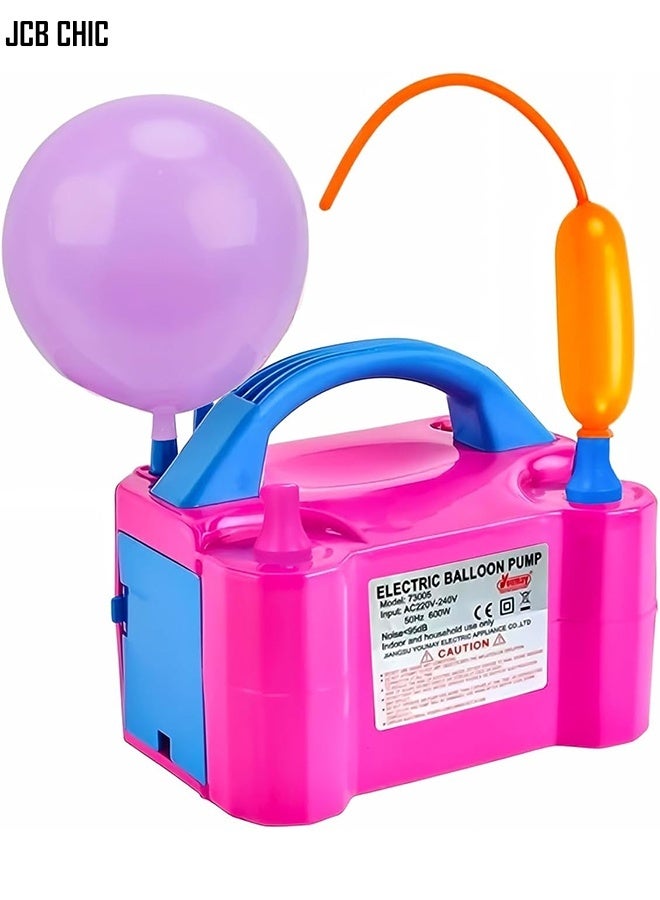 JCB CHIC Electric Balloon Pump, Dual Nozzle Portable Balloons Air Pump for Balloon Arch, Balloon Garland, Party Decorations, Kids Birthday, Baby Shower, Party Supplies & Decorations - Image 1