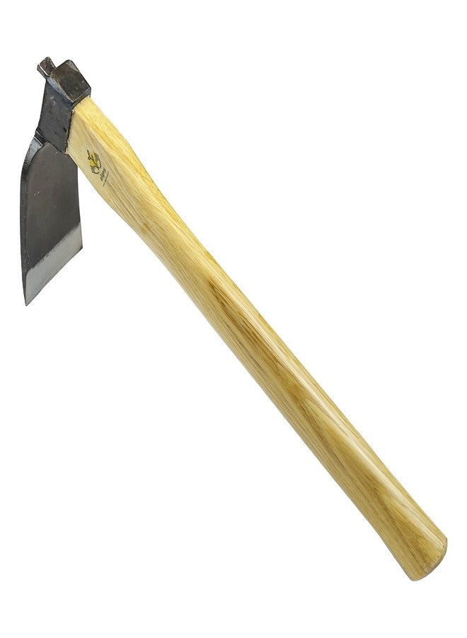 alanx 14 Inch Japanese Style Hoe, Gardening Tool, Oak Handle, for Digging, Weeding, and Planting - Image 1