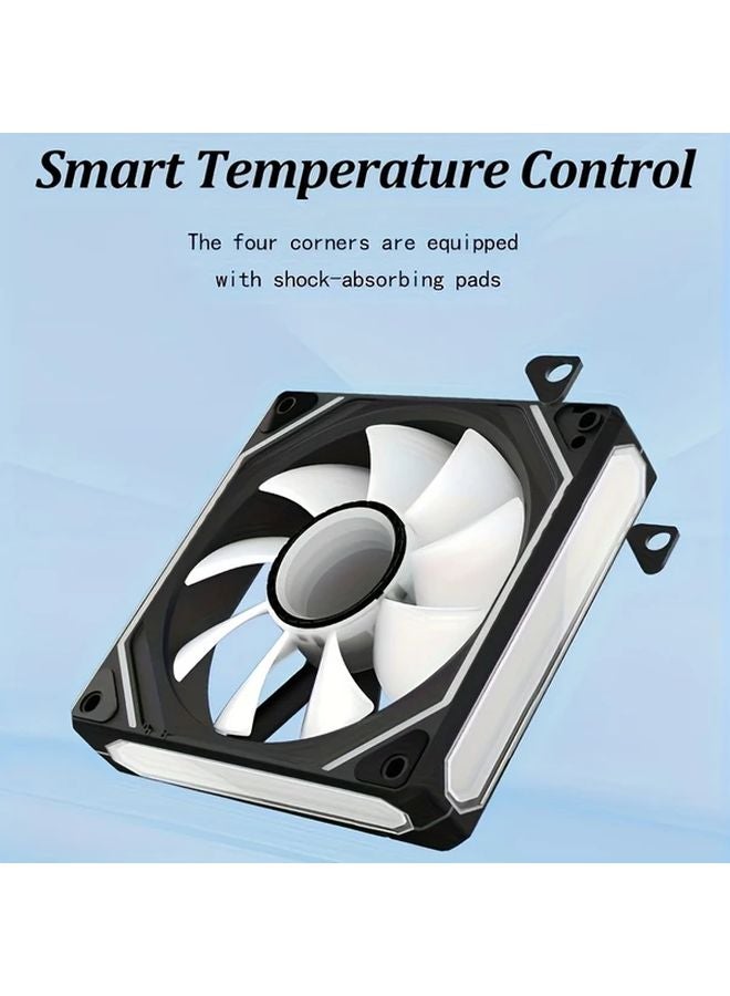 XFENGX Fan 6 Pro ARGB Aurora 3 قطع مروحة تبريد سوداء أمامية ذات تحكم في درجة الحرارة - Image 5