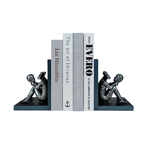 LIFFY Decorative Book EndsHeavy Duty NonSkid Book Stoppers for ShelvesUnique Indoor Home Decor Book Holder Ornaments for Living RoomBedroom