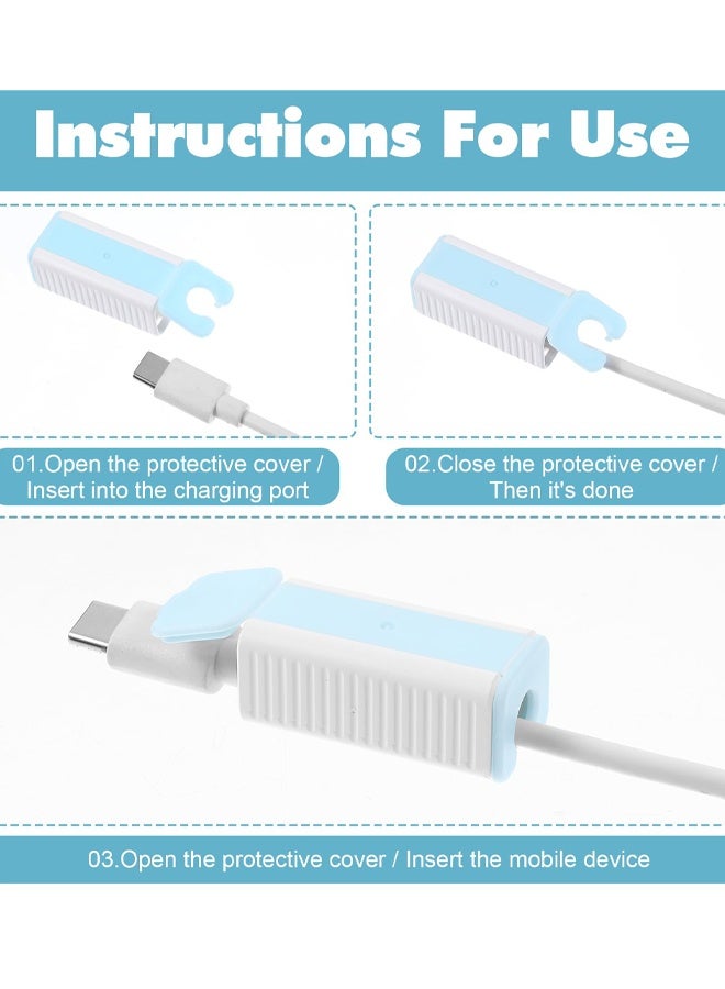 10 PCS Baby Proof Charger Cord Protectors, Childproof USB Charger Cords Covers Universal Toddlers Safety Phone Power Outlet Protector Covers Electrical Cord Cover - Image 5