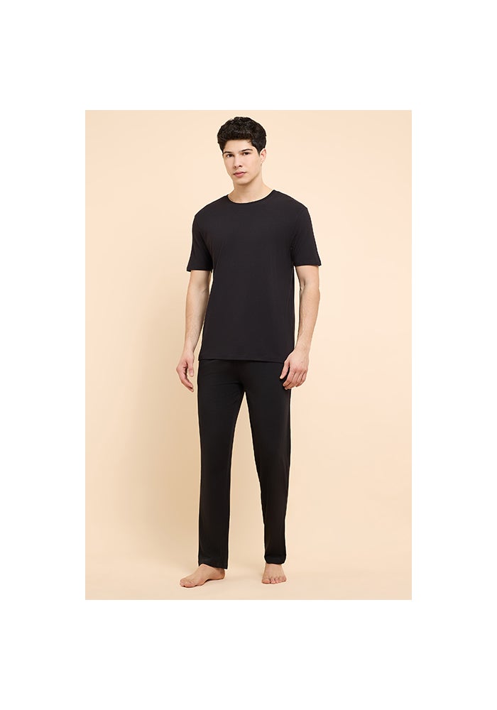R&B Solid Sleep T-Shirt with Crew Neck and Short Sleeves - Image 2