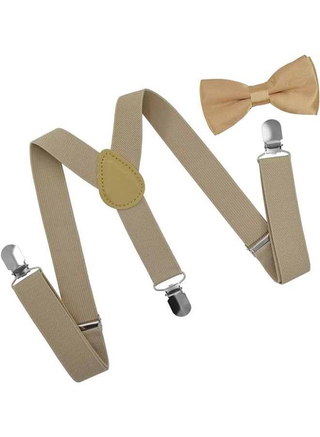 Suspender and Bow Tie Set for Men, Adjustable Braces with Y Back - Image 3