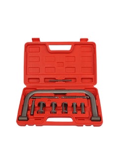 10 PCS Valve Spring Compressor C Clamp Kit Free Disassemble Valve Spring Assembly Removal Tool with Collet Pusher Adapters, Extension Rods, Lever