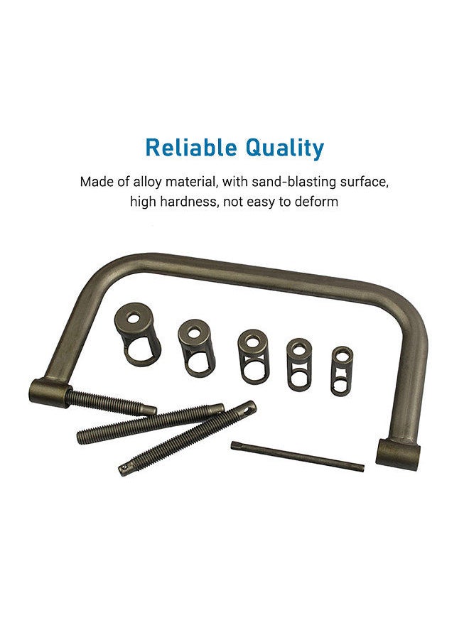 Generic - 10 PCS Valve Spring Compressor C Clamp Kit Free Disassemble Valve Spring Assembly Removal Tool with Collet Pusher Adapters, Extension Rods, Lever - Image 1