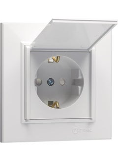 Makel Karea Lid Bottle Grounded Socket White Module+Cover+Frame 