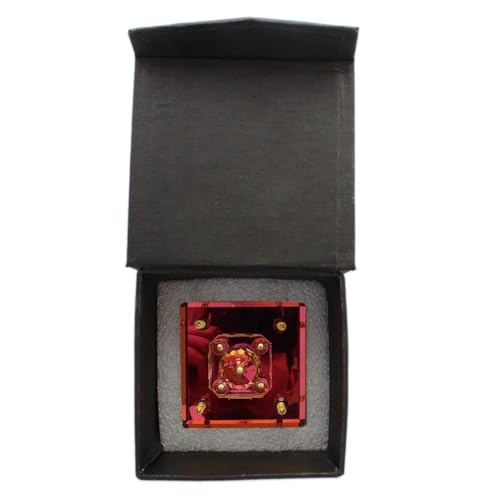 Lilone Taj Mahal Crystal Showpiece with Gold-Plated Details, Green Base, 5 x 5 x 4 cm, Decorative Monument Replica - Image 5