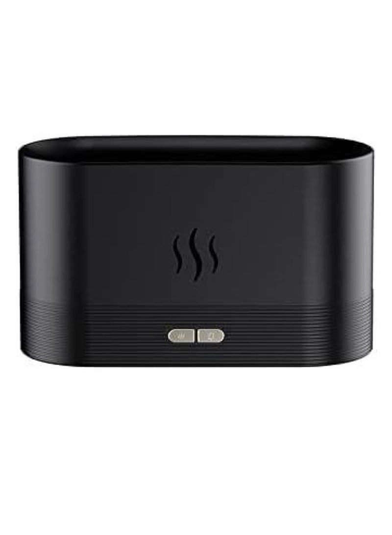TIGER Flame Air Diffuser | Mini Portable Essential  Oil Diffuser, Cool Mist Humidifier for Bedroom, Spa, Office, & Travel | Waterless Auto-Off, White & Black - Image 1