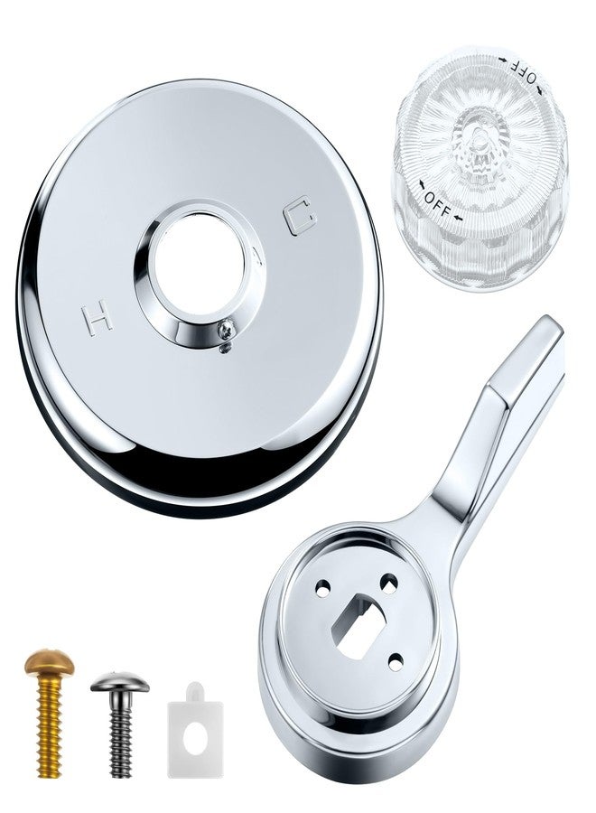 Dreyoo طقم زينة الدش من Dreyoo، متوافق مع Mixet MTR-5، متوافق مع حوض الاستحمام وحنفيات الدش من Mixet، يتضمن شفة كروم بقطر خارجي 5-1/2 بوصة، ومقبض للتحكم في درجة الحرارة ومقبض للتحكم في مستوى الصوت - Image 1