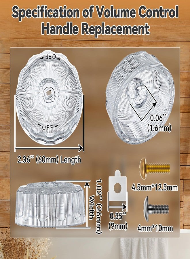 Dreyoo طقم زينة الدش من Dreyoo، متوافق مع Mixet MTR-5، متوافق مع حوض الاستحمام وحنفيات الدش من Mixet، يتضمن شفة كروم بقطر خارجي 5-1/2 بوصة، ومقبض للتحكم في درجة الحرارة ومقبض للتحكم في مستوى الصوت - Image 3