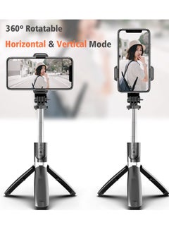 TYCOM TyCom Selfie Stick, 3 in 1 Extendable Selfie Stick Tripod with Detachable Bluetooth Wireless Remote Phone Holder for iPhone 12/Xs/iPhone 8/iPhone 11/11pro, Galaxy S10/S9 Plus/S8/Note8, LG (L02, Black)  - Image 4