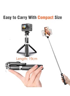 TYCOM TyCom Selfie Stick, 3 in 1 Extendable Selfie Stick Tripod with Detachable Bluetooth Wireless Remote Phone Holder for iPhone 12/Xs/iPhone 8/iPhone 11/11pro, Galaxy S10/S9 Plus/S8/Note8, LG (L02, Black)  - Image 5