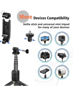 TYCOM TyCom Selfie Stick, 3 in 1 Extendable Selfie Stick Tripod with Detachable Bluetooth Wireless Remote Phone Holder for iPhone 12/Xs/iPhone 8/iPhone 11/11pro, Galaxy S10/S9 Plus/S8/Note8, LG (L02, Black)  - Image 3