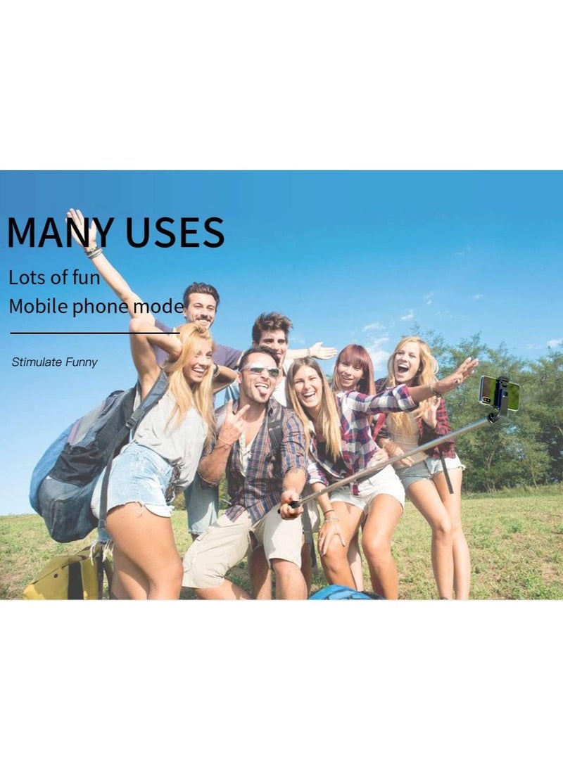 TYCOM - TyCom Selfie Stick, 3 in 1 Extendable Selfie Stick Tripod with Detachable Bluetooth Wireless Remote Phone Holder for iPhone 12/Xs/iPhone 8/iPhone 11/11pro, Galaxy S10/S9 Plus/S8/Note8, LG (L02, Black) - Image 1