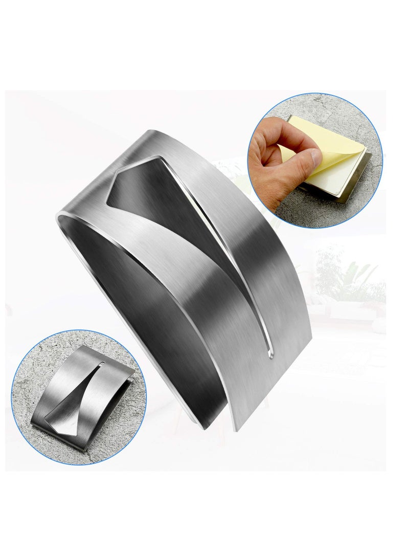 4 قطع من حامل مناشف لاصق ذاتي، من الفولاذ المقاوم للصدأ، حامل مناشف الأطباق للمطبخ، حامل مناشف غير قابل للحفر، حامل مناشف اليد، حامل مناشف الشاي للحمام والمطبخ - Image 3