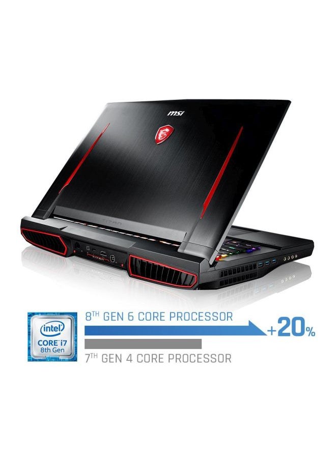 GT75 Titan 8RG Laptop With 17.3-Inch Display, Core i9 Processor/32GB RAM/1TB HDD+512GB SSD Hybrid Drive/8GB NVIDIA GeForce GTX1080 Graphics Card Black/Red