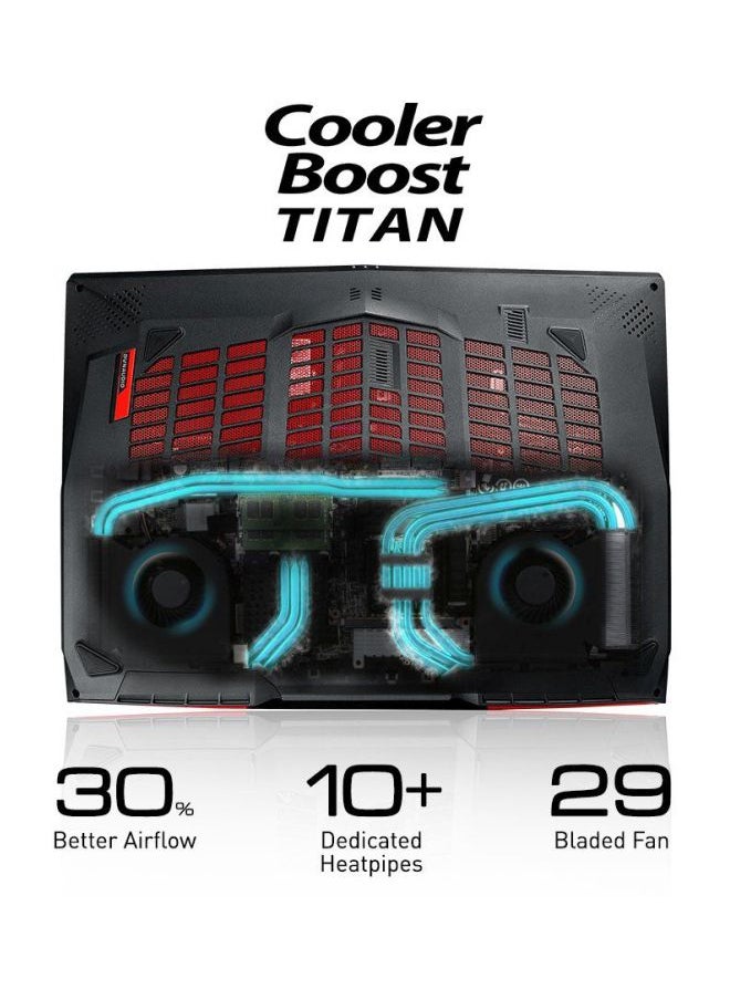GT75 Titan 8RG Laptop With 17.3-Inch Display, Core i9 Processor/32GB RAM/1TB HDD+512GB SSD Hybrid Drive/8GB NVIDIA GeForce GTX1080 Graphics Card Black/Red