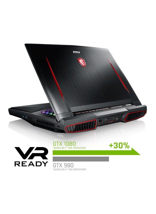 GT75 Titan 8RG Laptop With 17.3-Inch Display, Core i9 Processor/32GB RAM/1TB HDD+512GB SSD Hybrid Drive/8GB NVIDIA GeForce GTX1080 Graphics Card Black/Red