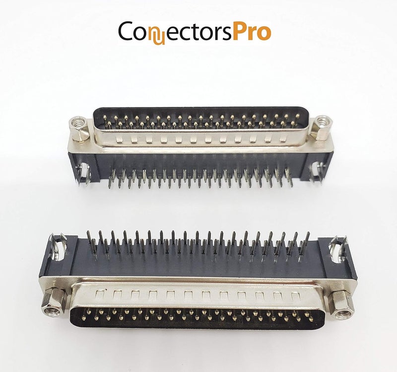 Connectors Pro 6-Pack DB37 Male Right Angle PCB Mount Connector, D-Sub 37 Pins 90 Degree - Image 2