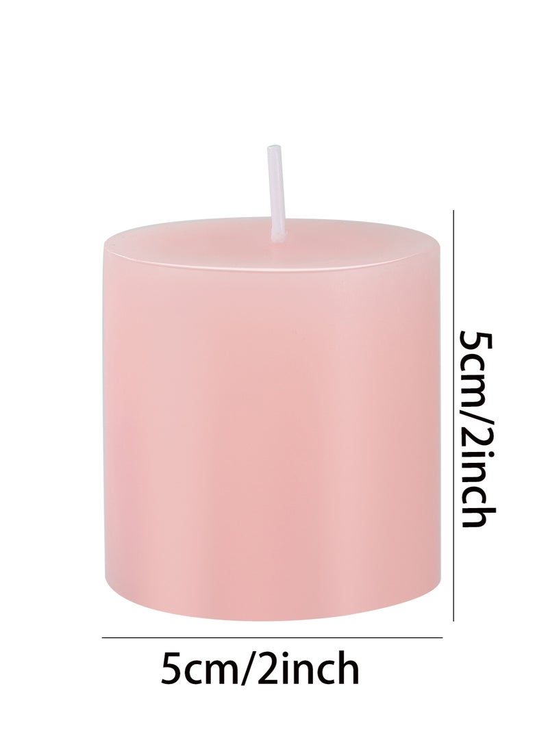 ١٢ شمعة في العلبة الواحدة برائحة أزهار الكرز الوردي، قطرها أسطواني وارتفاعها ٥ سم/٢ بوصة. شموع عطرية بدون دخان، برائحة طبيعية، مثالية لحفلات الزفاف والحفلات والمنتجعات الصحية والتجمعات المنزلية وحفلات العشاء. - Image 3