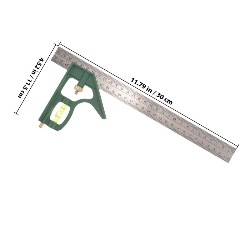 Stainless Steel Angle Finder Ruler Right Angle Measuring Tool Protractor for Woodworking - Image 3