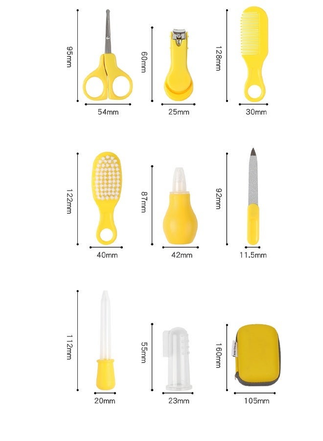 Aissiora 8 PCS Baby care kit Baby nasal aspirator care kit Baby nail clipper kit Baby comb set Children's finger toothbrush - Image 2
