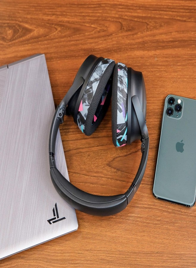 WC Freeze QC35 - Cooling Gel Ear Pads for Bose QC35 & QC35ii (QuietComfort 35) Headphones & More | Breathable Sports Fabric, Cooling Gel, Extra Thick & Cooler for Longer | 90's Black - Image 3