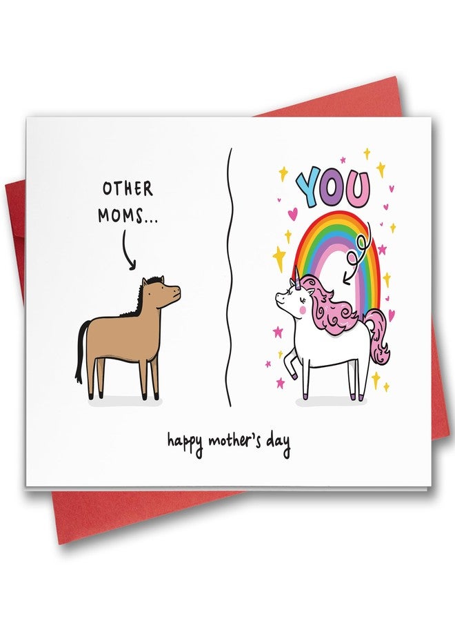 DINIZON Funny Mothers Day Card For Mom From Son, Daughter, Kid, For Wife From Husband, Happy Card For First Time Mama, Cute, Gag, Hilarious, Humor Gifts Ideas For Bonus, Stepmom, 8"x5.3" (Cool Mom) - Image 1