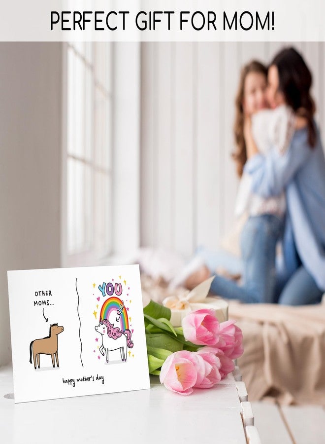 DINIZON Funny Mothers Day Card For Mom From Son, Daughter, Kid, For Wife From Husband, Happy Card For First Time Mama, Cute, Gag, Hilarious, Humor Gifts Ideas For Bonus, Stepmom, 8"x5.3" (Cool Mom) - Image 5