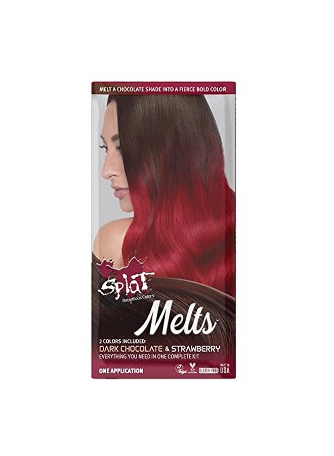 SPLAT Melts Complete Kit With Bleach And 2 Semipermanent Hair Colors (Strawberry & Dark Chocolate) - Image 1