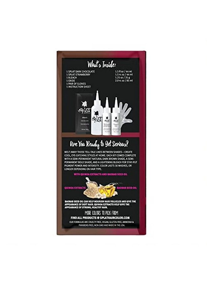 SPLAT Melts Complete Kit With Bleach And 2 Semipermanent Hair Colors (Strawberry & Dark Chocolate) - Image 3