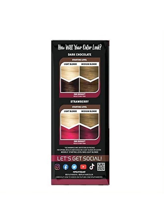 SPLAT Melts Complete Kit With Bleach And 2 Semipermanent Hair Colors (Strawberry & Dark Chocolate) - Image 4