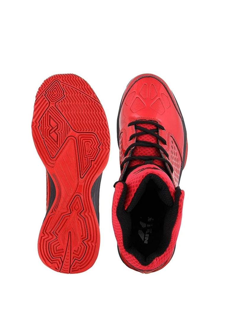 Nivia - Warrior Men's Basketball Shoes | Material : PU Synthetic Leather | Size : 9 | Lace-Up - Image 1
