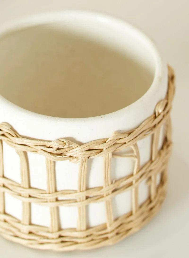 Sass & Belle Speckled & Woven Planter