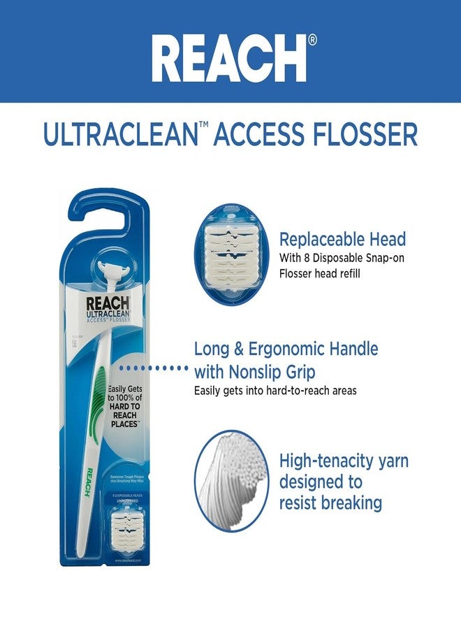 REACH Listerine Ultraclean Access Flosser, Starter Pack - Image 4