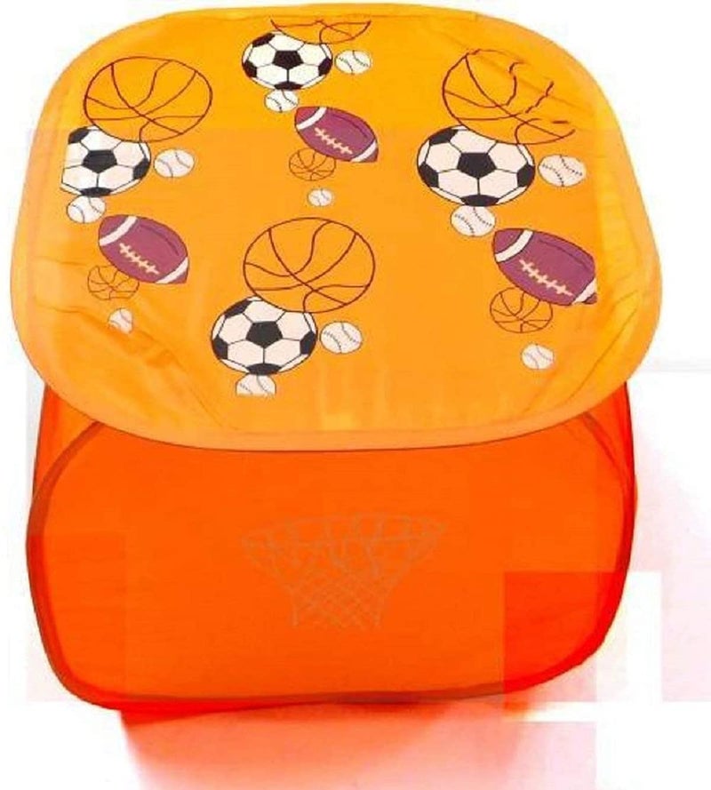 Kuber Industries Heart Home Polyester Square Laundry Bag/Basket (Multi) - CTHH13117, Standard - Image 1