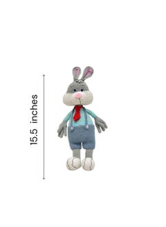 Happy Threads Happy Threads |Jasper |Bunny| for Girls & Boys |Soft Toys |38cms | Rabbit Toy| Gifting Material | Crochet Toys | BIS Certified  - Image 2