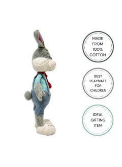 Happy Threads Happy Threads |Jasper |Bunny| for Girls & Boys |Soft Toys |38cms | Rabbit Toy| Gifting Material | Crochet Toys | BIS Certified  - Image 3