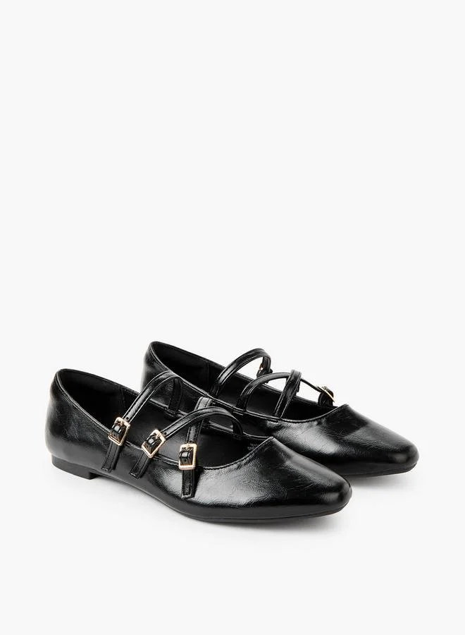 Celeste Women Buckle Closure Ballerina Shoes