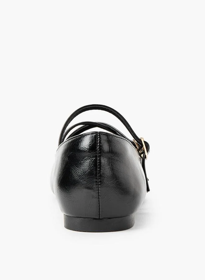 Celeste BLACK Women Buckle Closure Ballerina Shoes for Women | Best Price UAE