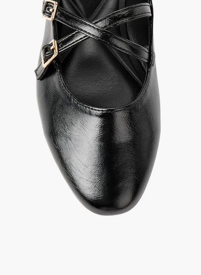 Celeste BLACK Women Buckle Closure Ballerina Shoes for Women | Best Price UAE