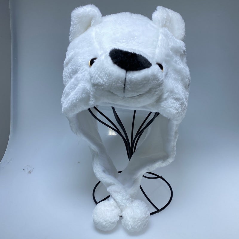 Winter Hat Tiger Head Hat Adult And Children Neck Protection Plush Hat Warm Style Student Performance Street Stall Hat - Image 1