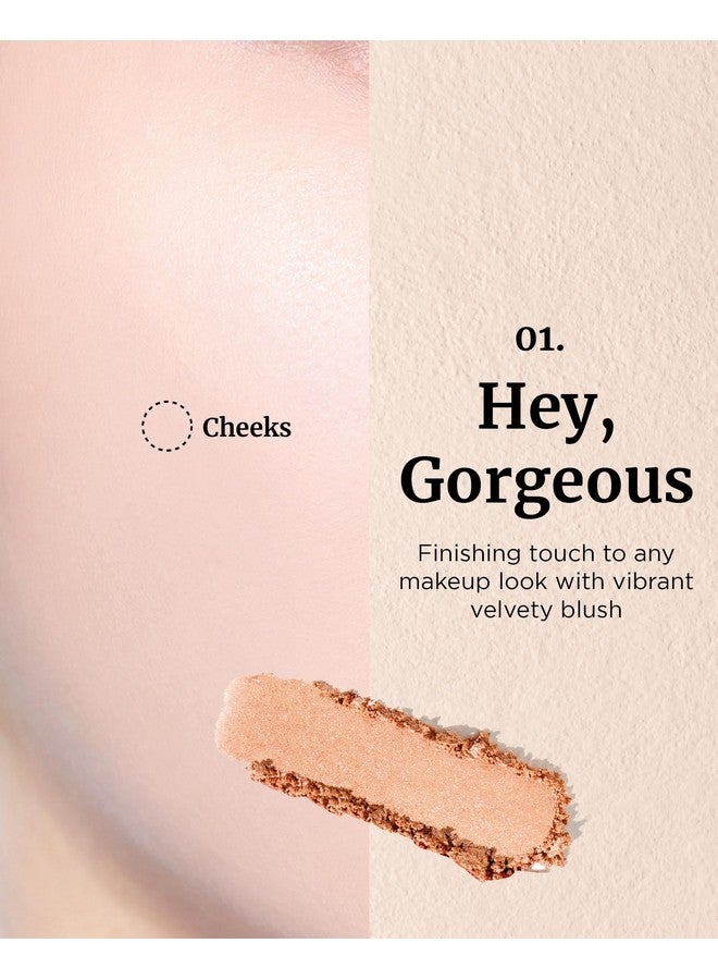 VDL Cheekstain Pastel Blush For Cheeks (Hey, Gorgeous, 0.2Oz) - Lightweight, Velvet Powder Formula - Seamless, Long-Lasting, Natural-Looking Glow | Korean Makeup - Image 2