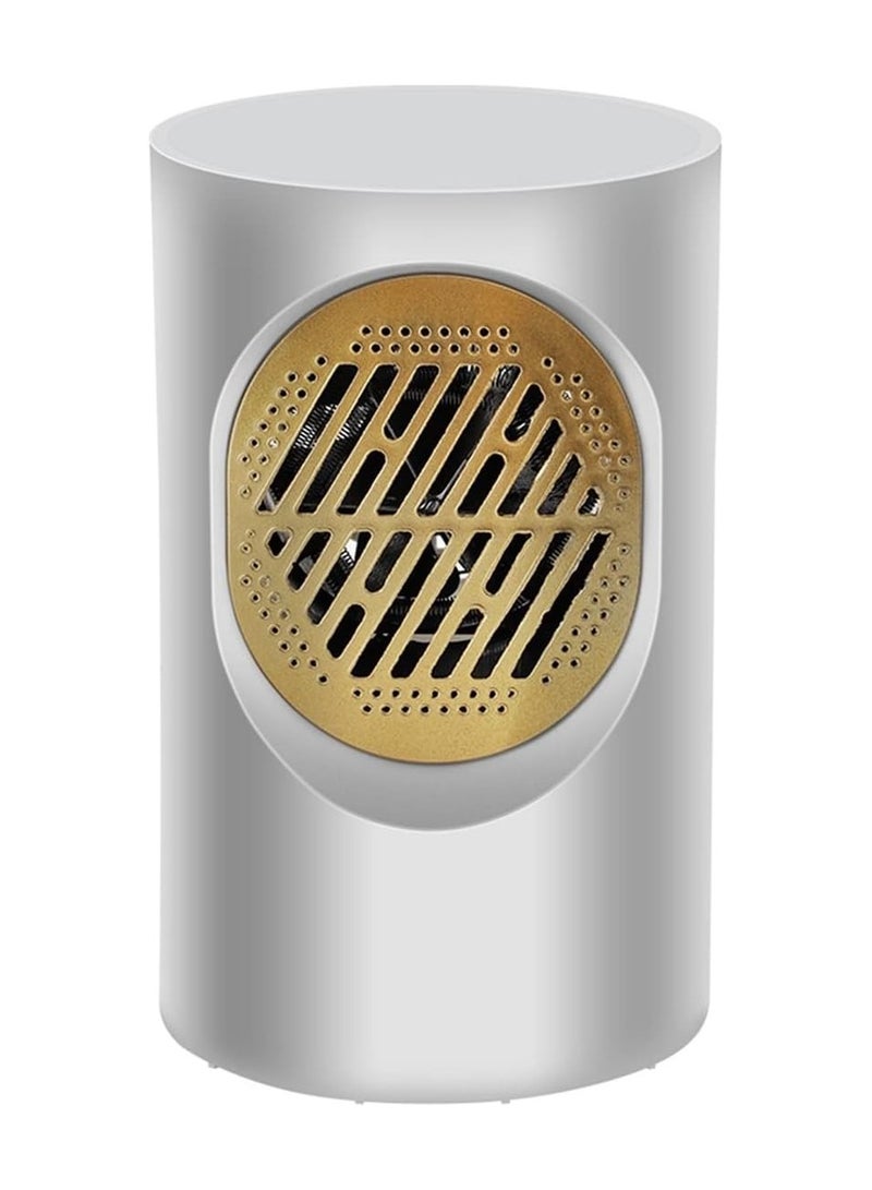 دفاية كهربائية محمولة للمنزل والمكتب بقدرة 400 وات، سخان كهربائي سريع التسخين مع زاوية توزيع للحرارة 50 درجة، مروحة تسخين هواء منخفض الضوضاء - ابيض - Image 1